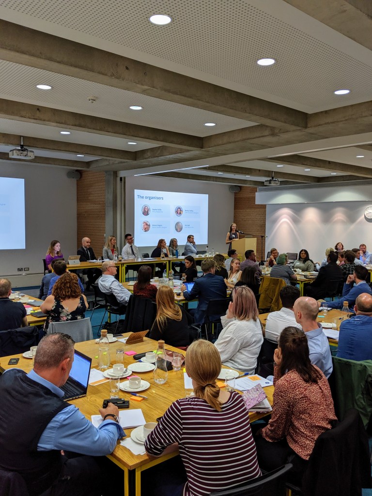 Room full of energy industry professionals at the Citizens Advice hack day