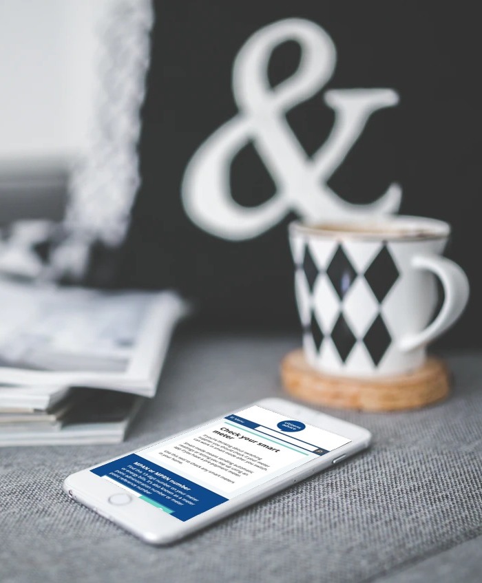 Citizens Advice's smart meter checker tool open on a mobile device