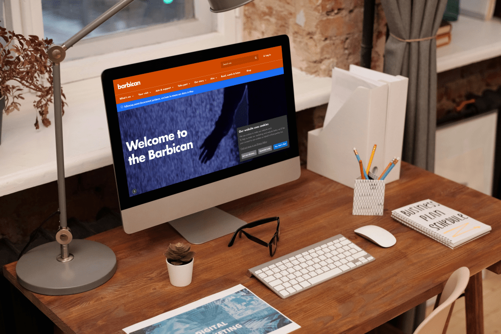 Barbican Centre website on a desktop device