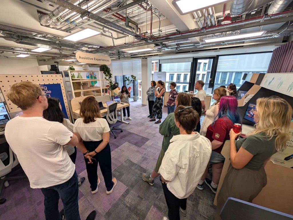 Hippo designers visiting Google's Accessibility Discovery Centre, London